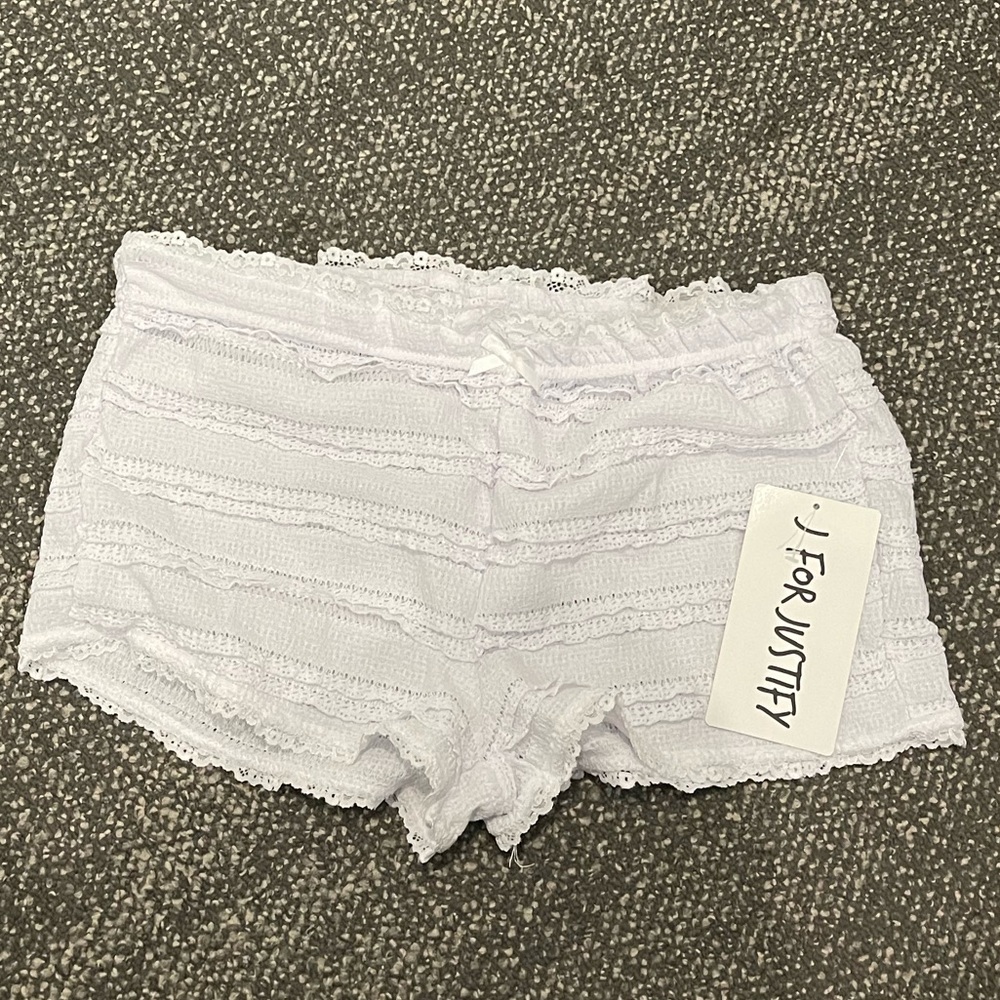 J For Justify White Lace Hot Shorts